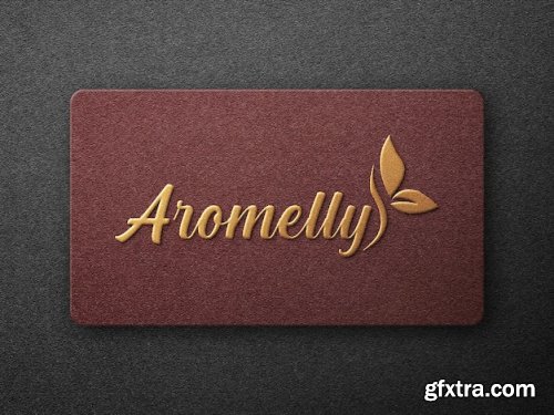 Golden foil logo mockup