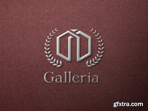 Golden foil logo mockup