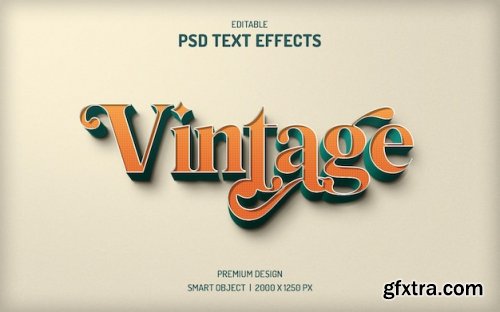 Retro vintage text effects