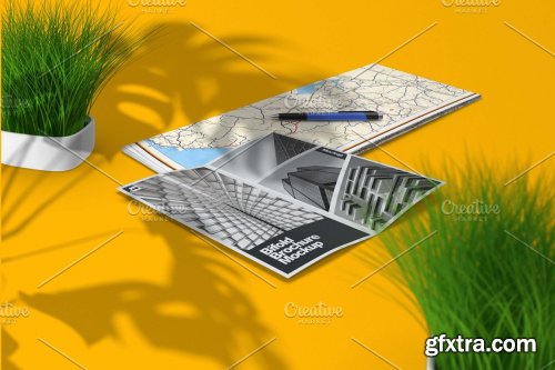 CreativeMarket - Closed Bifold Brochure Mockup 7312540