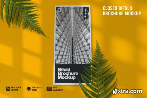 CreativeMarket - Closed Bifold Brochure Mockup 7312540