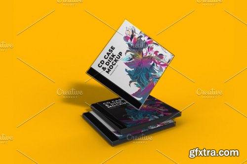 CreativeMarket - CD Case & Disk Mockup 7312303