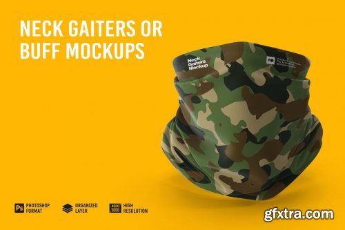 CreativeMarket - Neck Gaiters or Buff Mockup 7150710