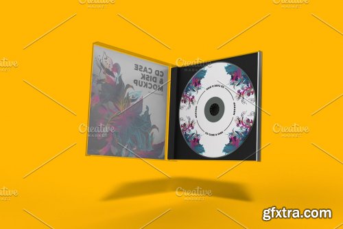 CreativeMarket - CD Case & Disk Mockup 7312303