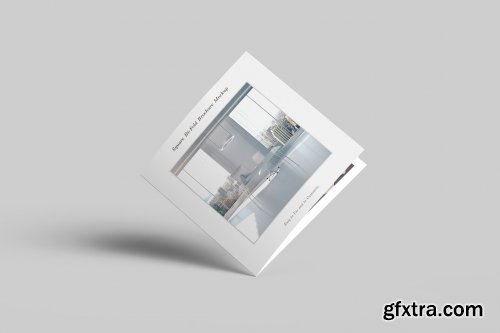 CreativeMarket - Square Bi-Fold Brochure Mockups 6580920