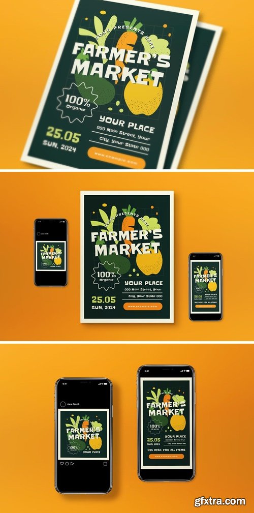 Farmers Market Flyer Set PKFXWZ5