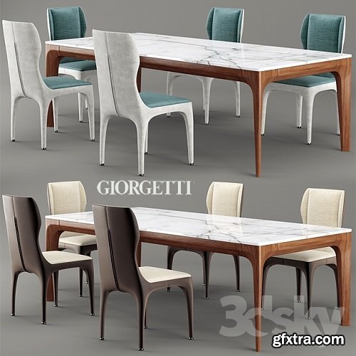 Chair and table giorgetti TICHE