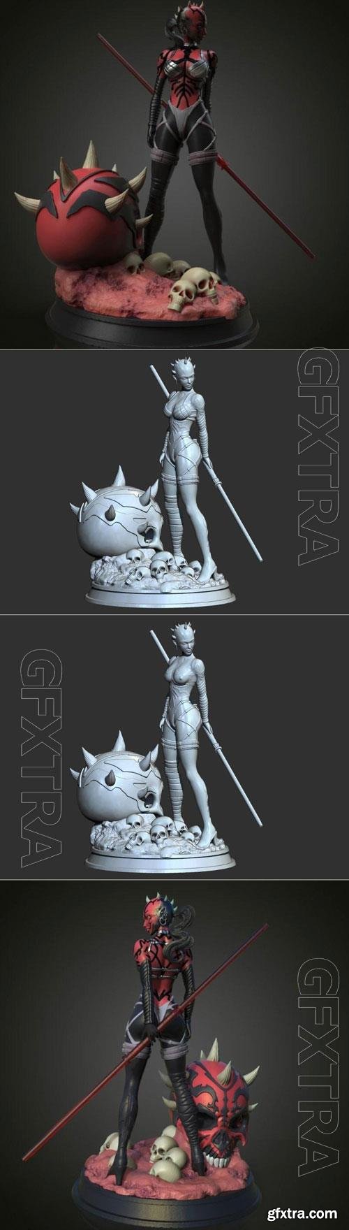 Darth Maul girl 3D STL 