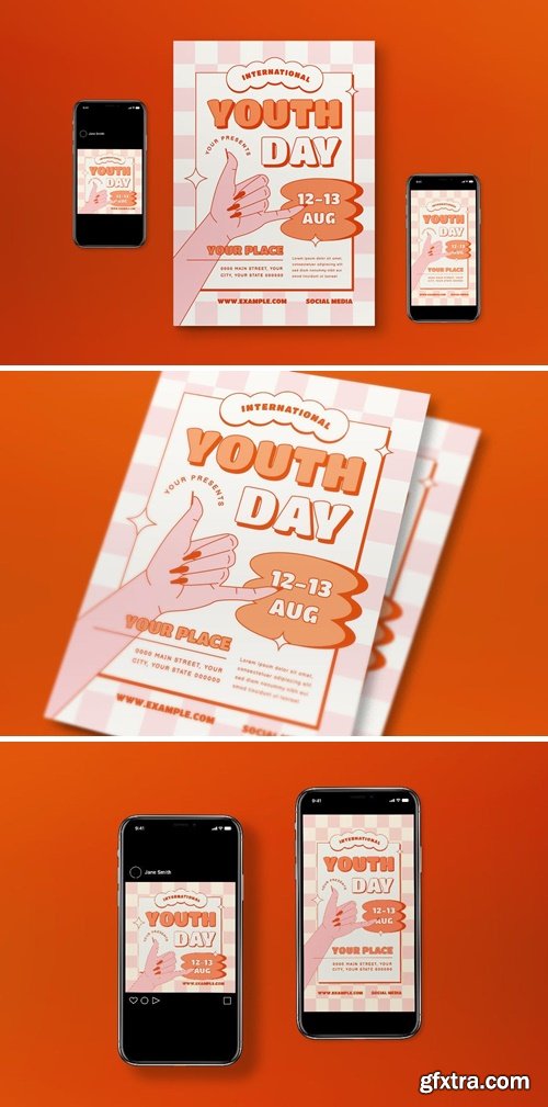 International Youth Day Flyer Set DXQ2PBK