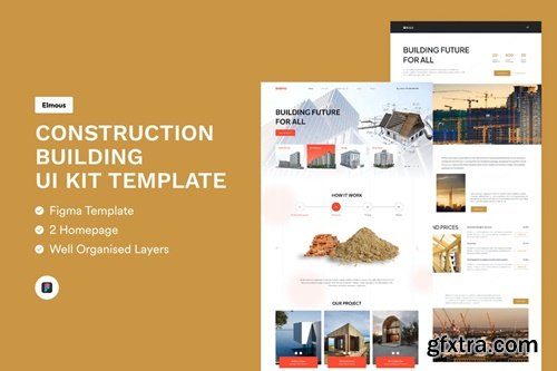 Construction Building UI Kit Template 48952YK