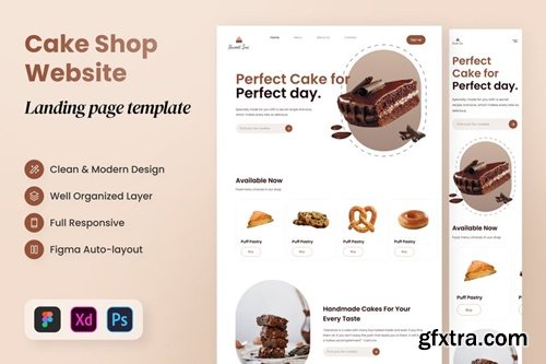 Sweet Inc - Cake Shop Landing Page K5AJRK9