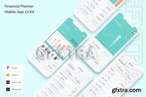 Financial Planner Mobile App UI Kit HUHFW7S