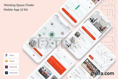 Working Space Finder Mobile App UI Kit GGVWFTD