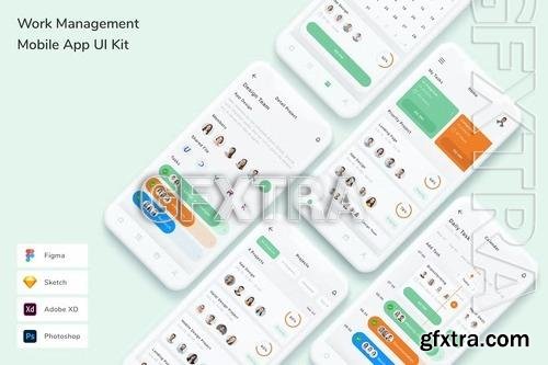 Work Management Mobile App UI Kit GMZHL98