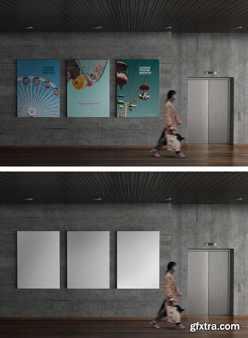 Canvas Posters PSD Mockup Template