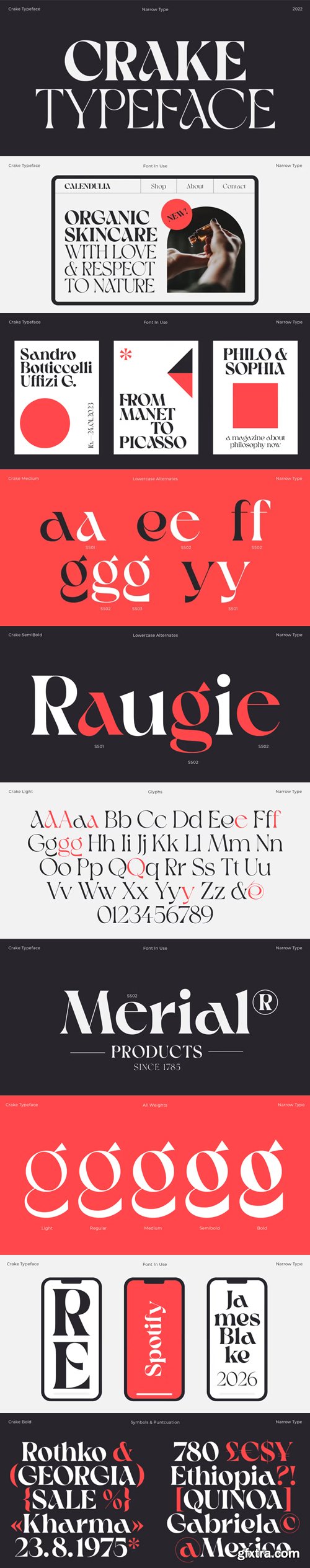 Crake Font Family