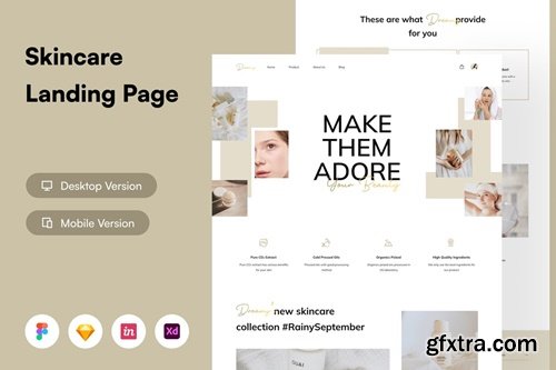 Skincare Landing Page UI KIT 4RGN4RT