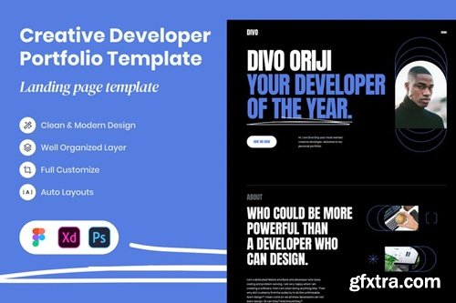 DIVO - Creative Developer Portfolio Template T8RN8NB