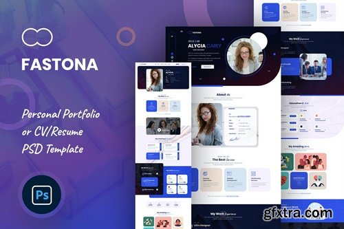 Fastone - Personal Portfolio or CV/Resume Template ADEH45M