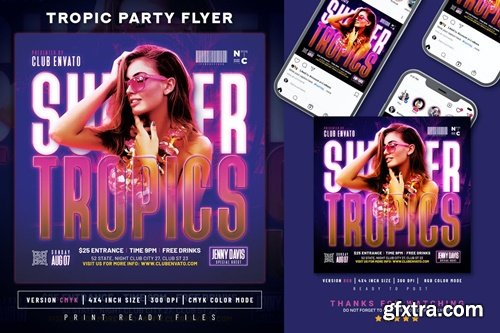 Tropical Party Flyer X9V7PTE