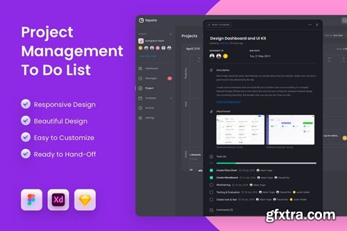 To Do List Project Management App UI Kit PV9F2GQ