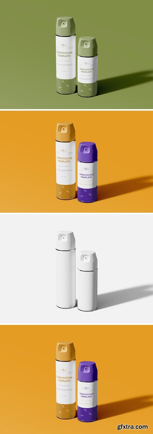 Two Different Size Spray Bottles Mockup 8YUWKYZ