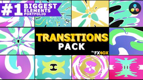 Videohive - Colorful Cartoon Transitions | DaVinci Resolve - 38662908 - 38662908