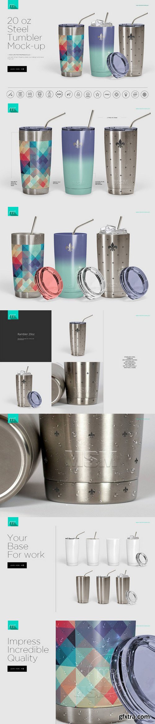 20 oz Stainless Tumbler Mock-up