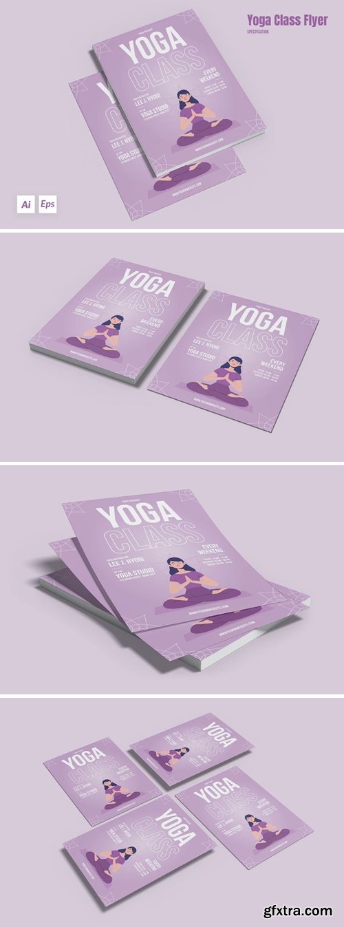 Yoga Class Flyer Template N6YMDZD