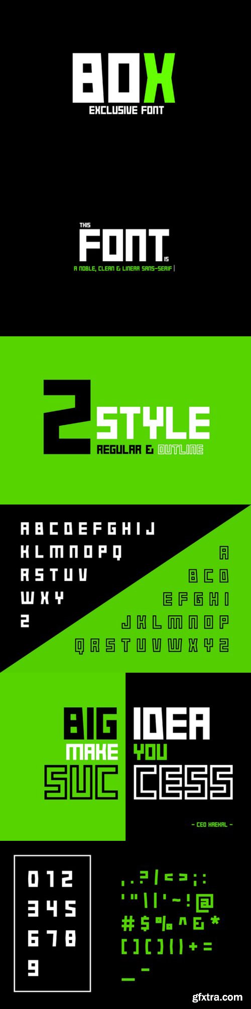 Box Typeface Font