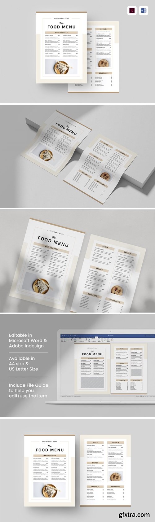 Food Menu | MS Word & Indesign