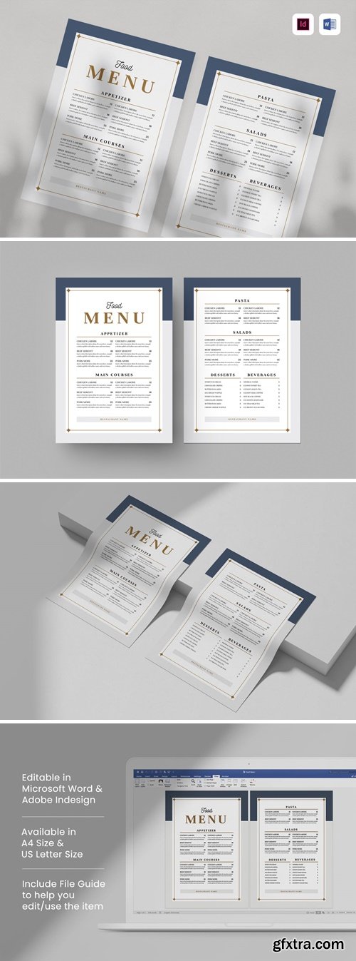 Food Menu | MS Word & Indesign SYD6CS6