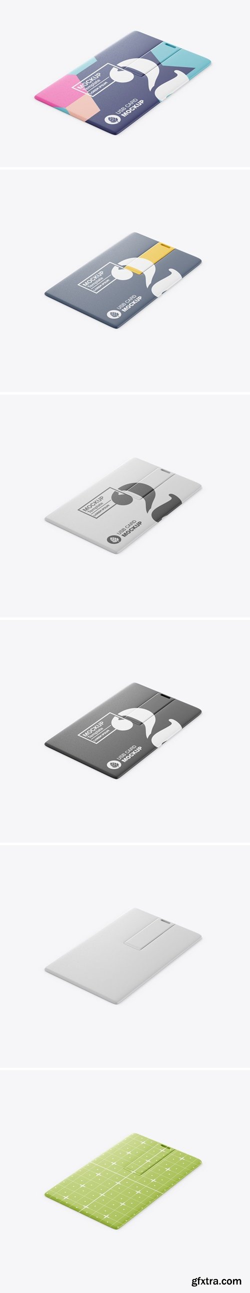 USB Flash Drive Card Mockup 992QSBS