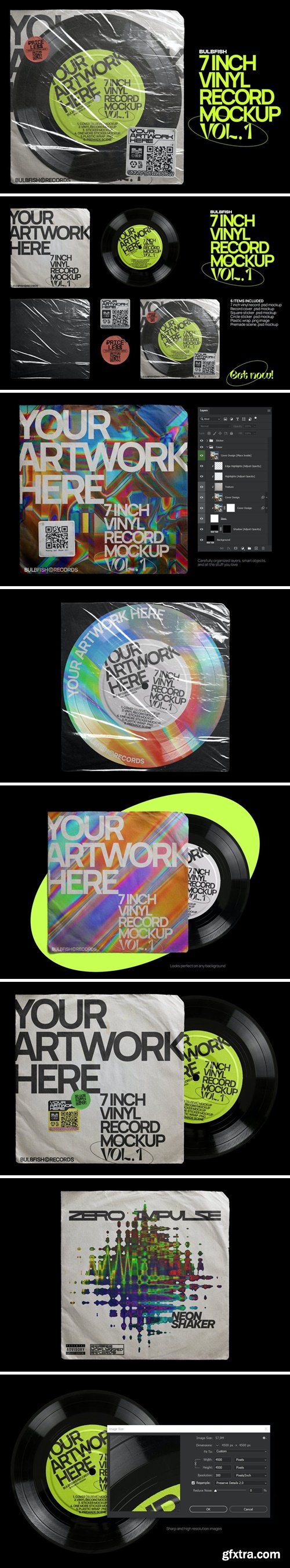 7 Inch Vinyl Record Mockup Vol.1 V9TTWKT » GFxtra