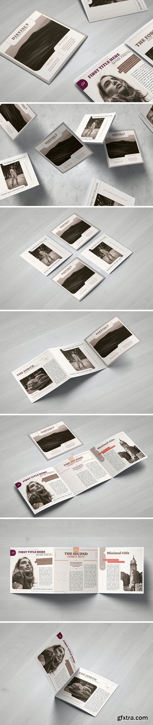 Distinct Square Brochure Template JZTVENQ