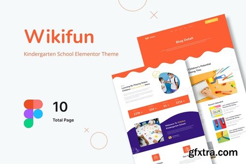 Wikifun - Kindergarten School Figma Design BQJHET4