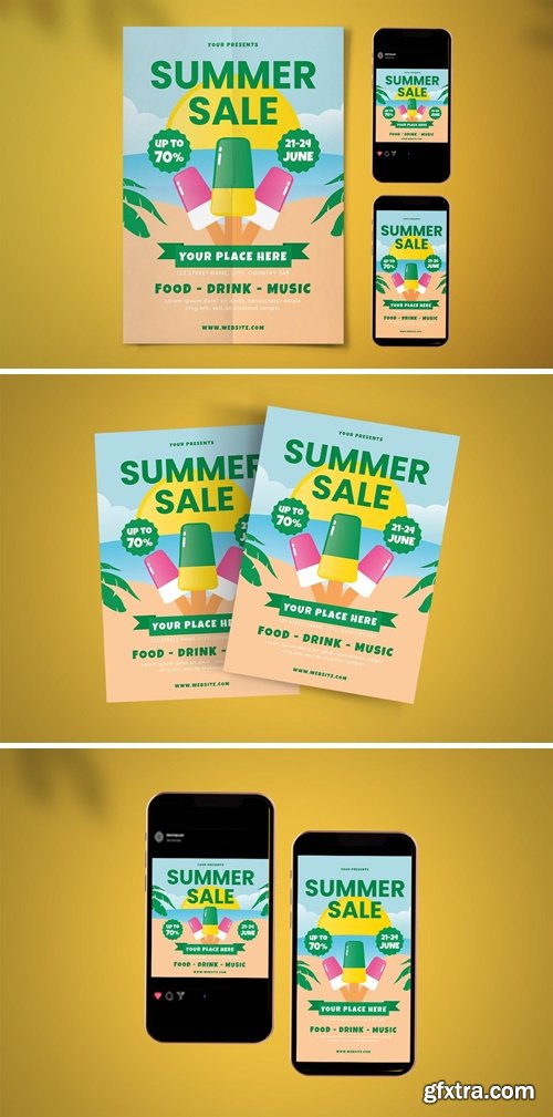 Summer Sale Flyer Set 4PVGUKJ