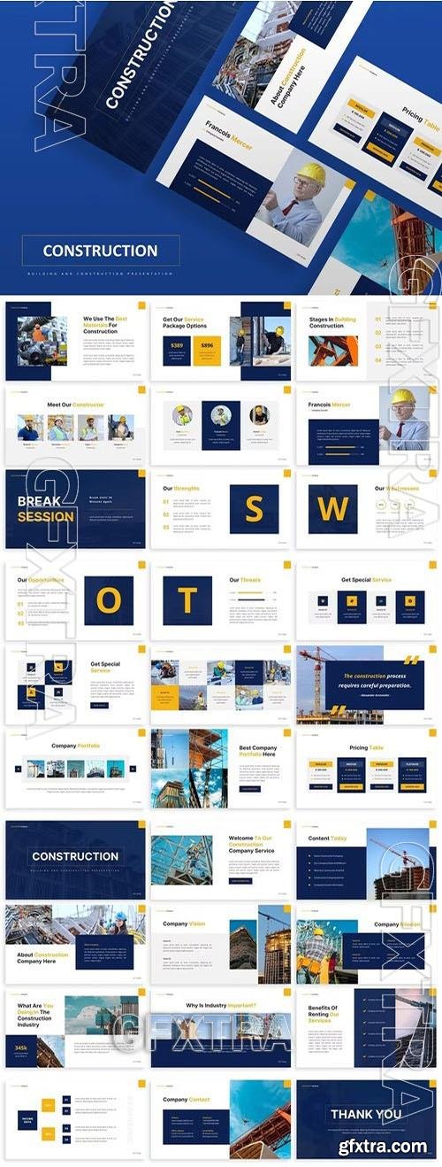 Construction - Powerpoint Presentation Template VXS73CF