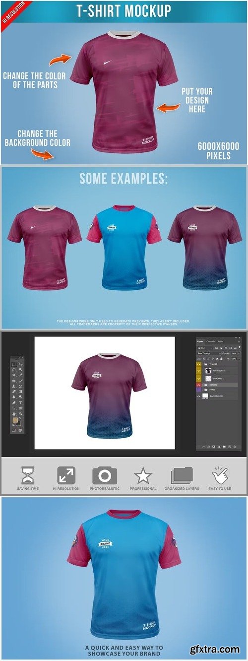 T-Shirt Mockup Front View Template