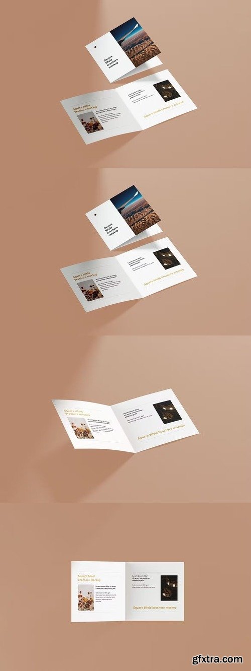 Square Bifold Brochure Mock-up