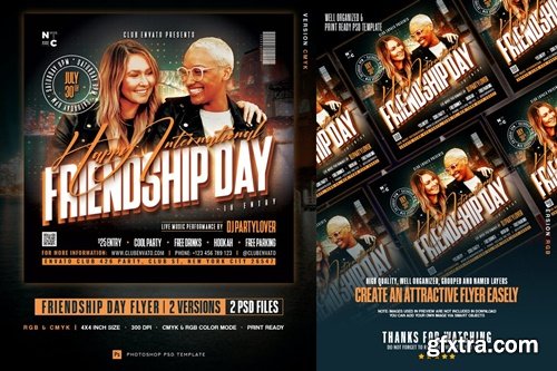 International Friendship Day Flyer FTV8DZP