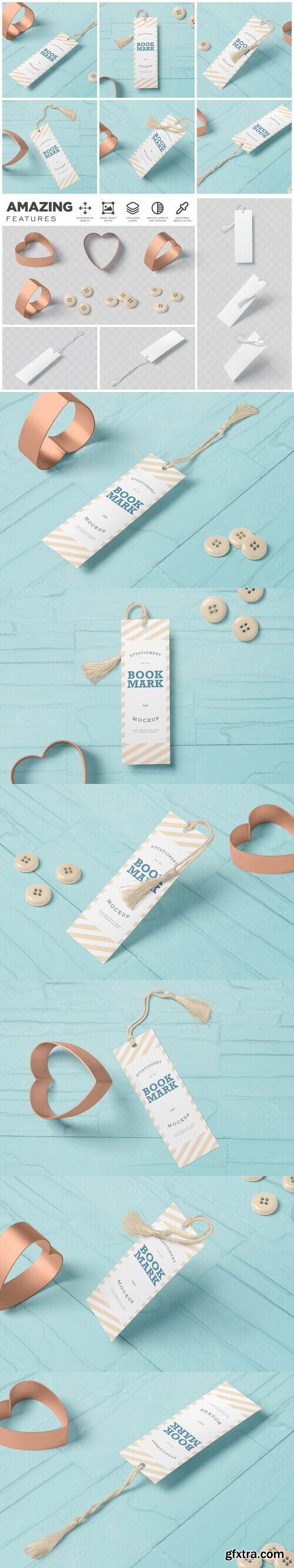 CreativeMarket - Bookmark with Tassel Mockups 7310425