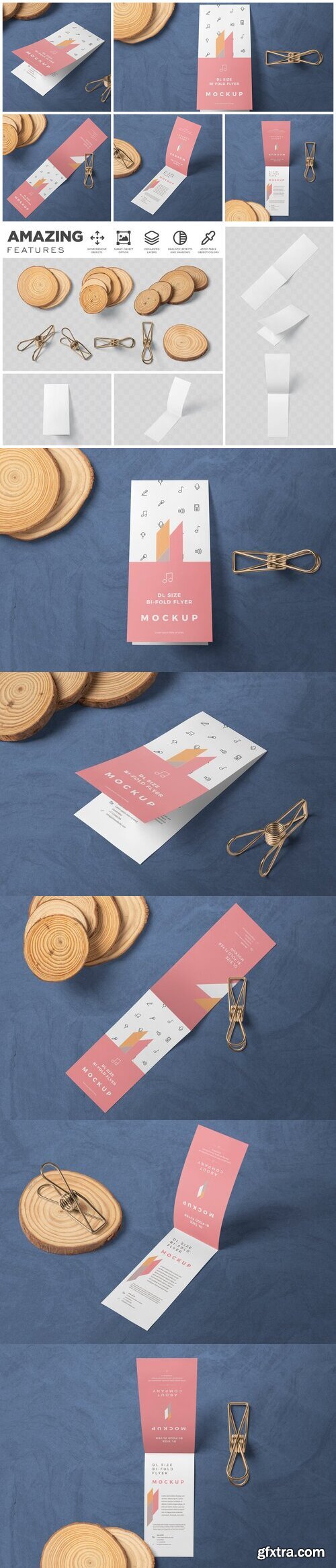 CreativeMarket - DL Size Fold Over Flyer Mockups 7305636