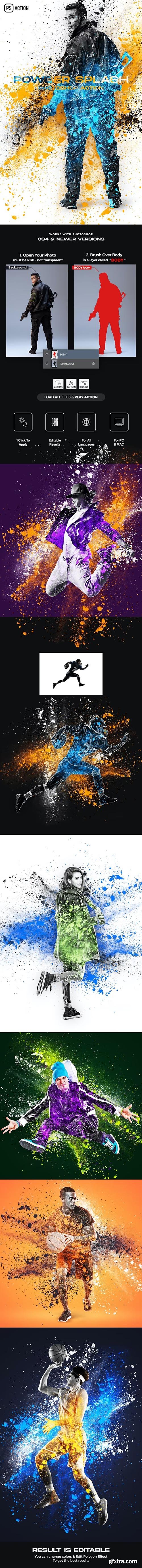 Graphicriver - Powder Splash Photoshop Action 38659154