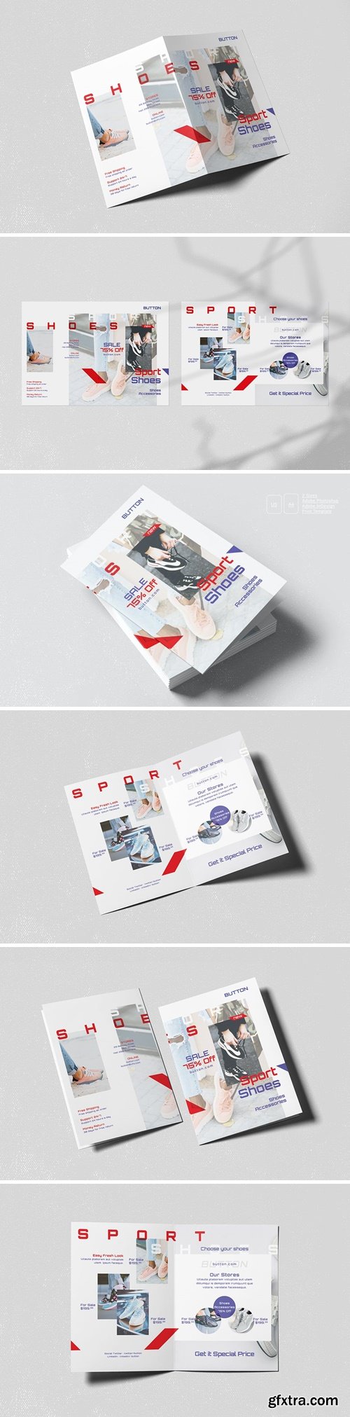 Sport Shoes Store Bifold Brochure CVKWMJZ