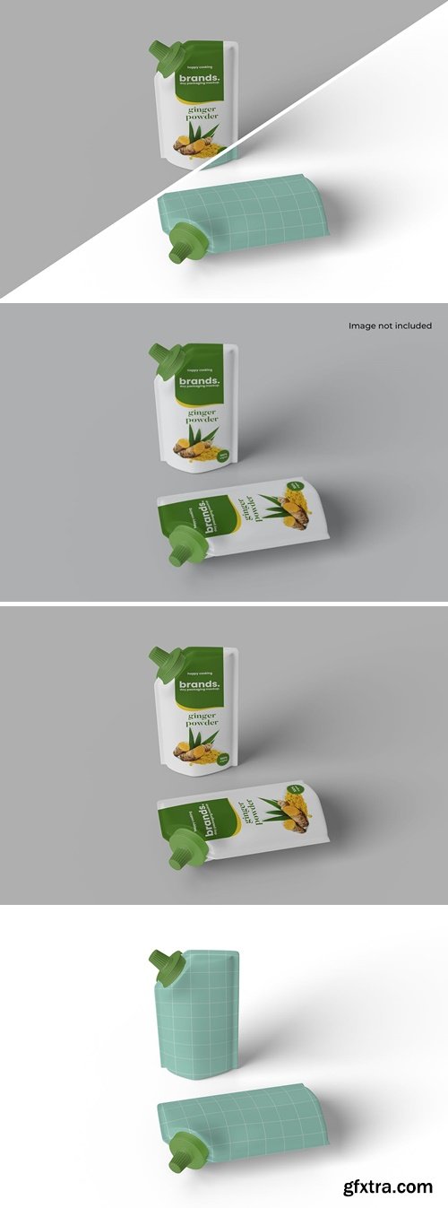 Two Spouted Pouch Packaging Mockup 2U7D5T2