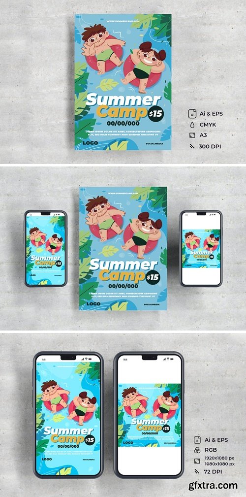 Kids Summer Camp Templates T8JFAD2