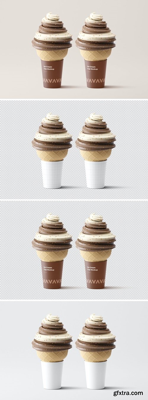 Ice Cream Cup Mockup 3VMQS3K