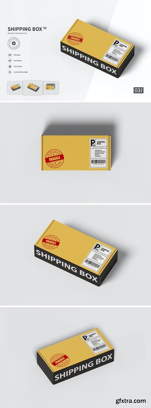 Shipping Box vol.02 - Mockup Template FH QGUZCL5