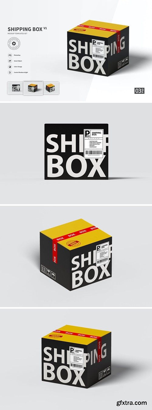 Shipping Box vol.01 - Mockup Template FH MJUZ8S6